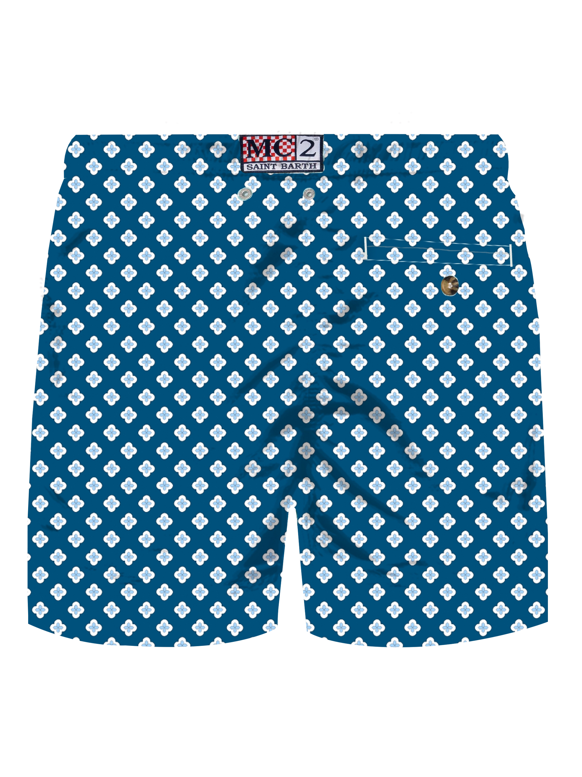 Comfort Light stretch swim shorts with tie print - MC2 Saint Barth