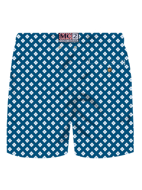 Comfort Light stretch swim shorts with tie print - MC2 Saint Barth