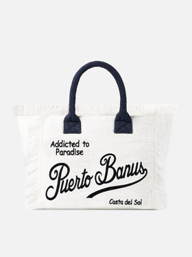 Vanity terry shoulder bag with Puerto Banus embroidery - MC2 Saint Barth