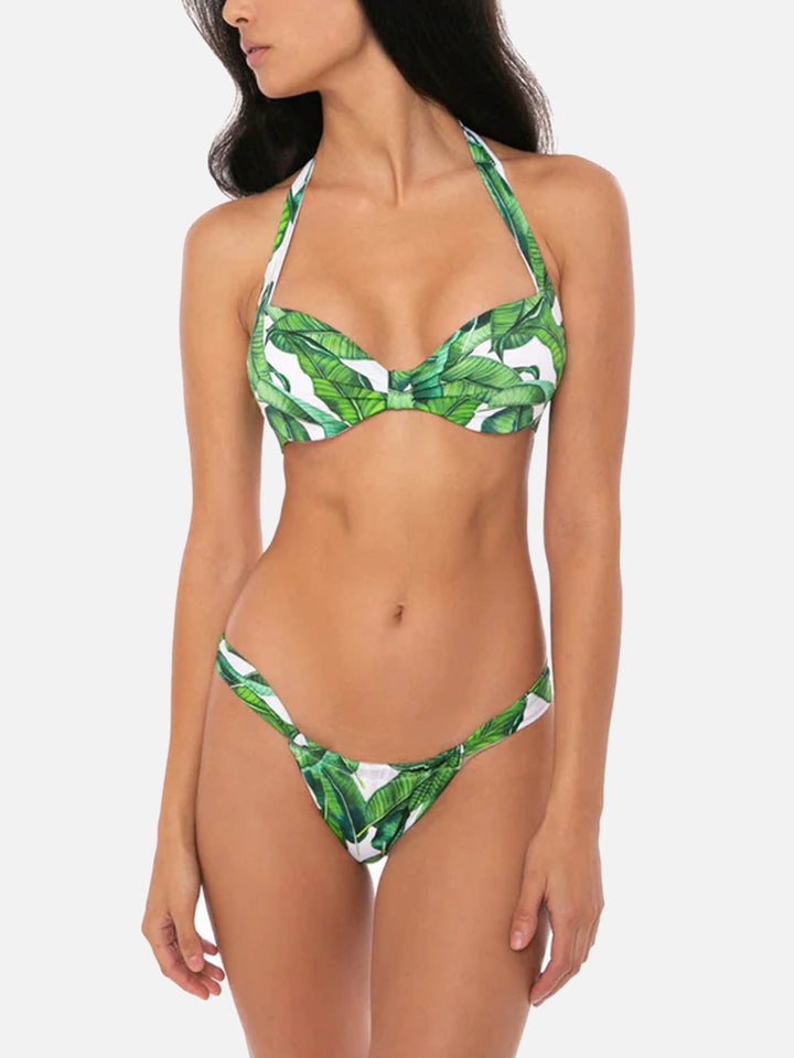 Woman bralette bikini with tropical print - MC2 Saint Barth