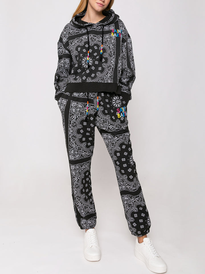 Cotton bandanna hoodie with Saint Barth embroidery - MC2 Saint Barth