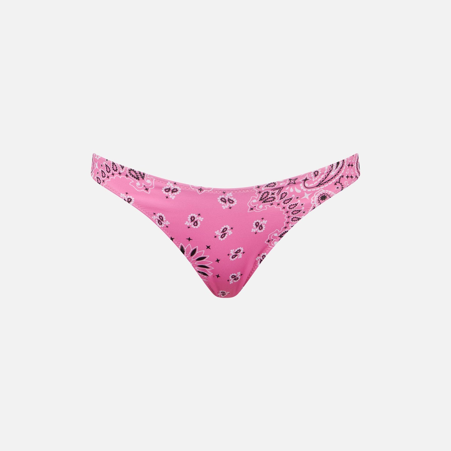 Freche Damen-Badehose mit rosa Bandana-Print