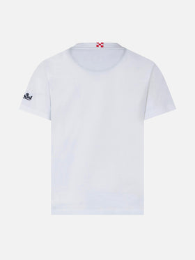 Boy cotton t-shirt with printed pocket - MC2 Saint Barth