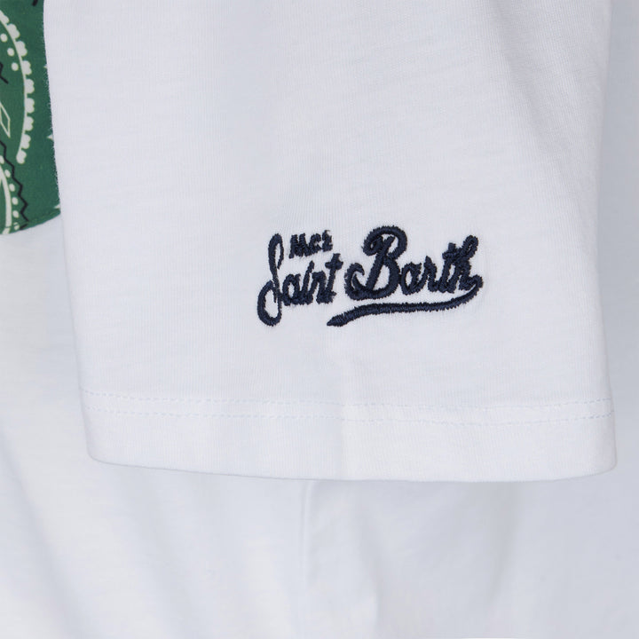 Boy cotton t-shirt with printed pocket - MC2 Saint Barth