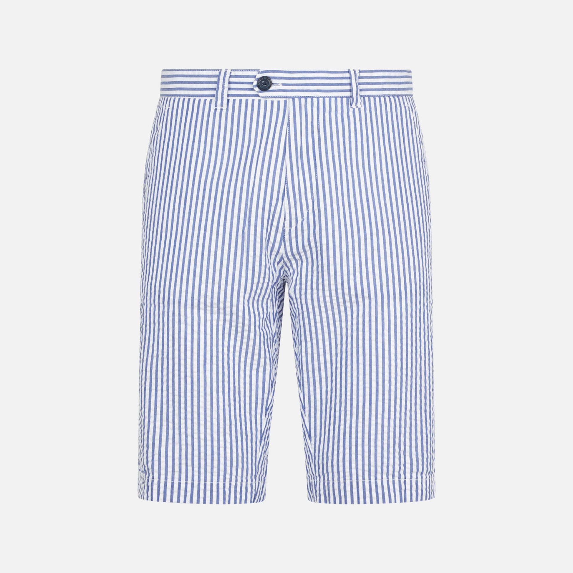 Blue striped bermuda shorts - MC2 Saint Barth