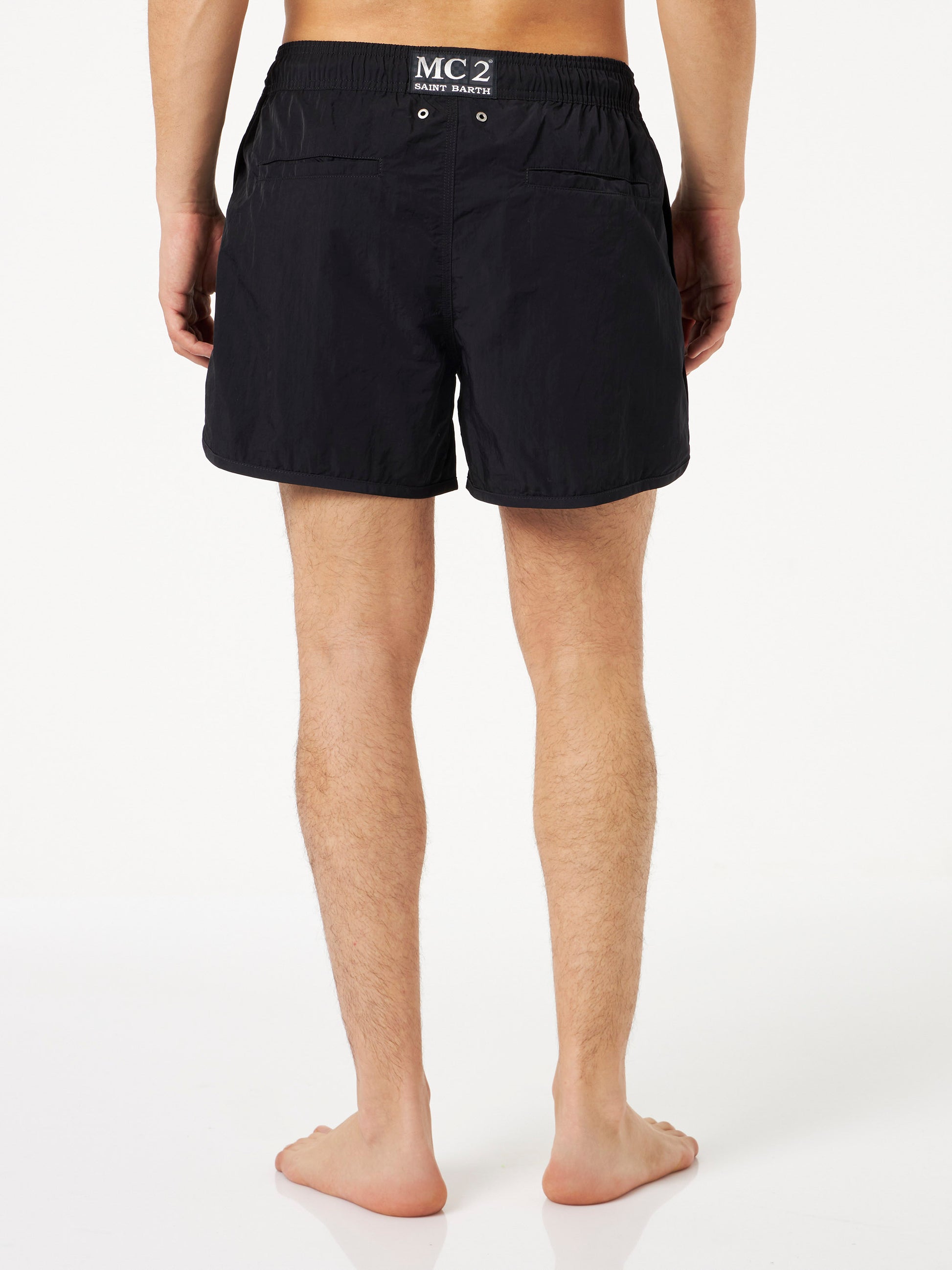 Man swimshorts with side logo and contrast - MC2 Saint Barth