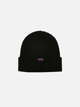 Cappello in misto cashmere con ricamo Lucifer