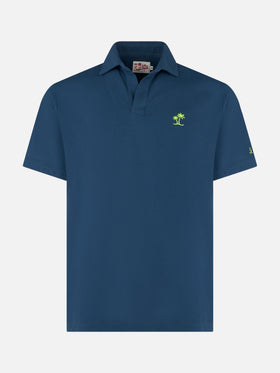 Navy bluecotton jersey man polo - MC2 Saint Barth