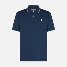Blue navy piquet polo with St. Barth logo - MC2 Saint Barth