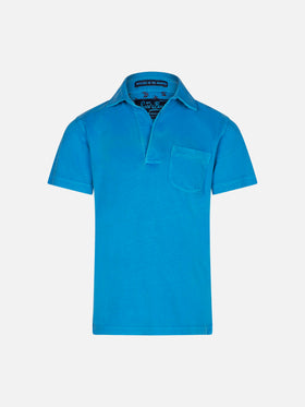 Boy bluette jersey polo - MC2 Saint Barth