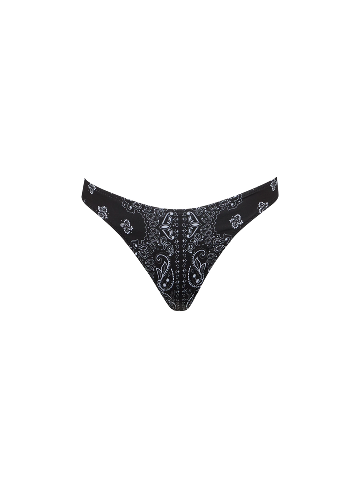 Woman bralette bikini with black bandanna print - MC2 Saint Barth