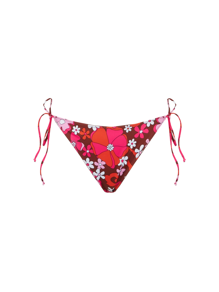 Woman bralette bikini with retro flower print - MC2 Saint Barth