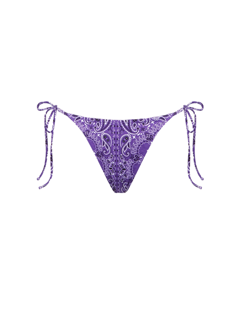 Woman cheeky swim briefs with bandanna print - MC2 Saint Barth