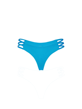 Woman bluette swim briefs with sides bands - MC2 Saint Barth