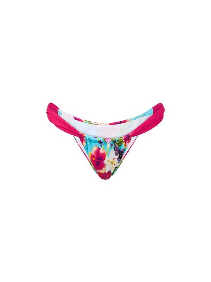 Woman triangle bikini with Ibiscus print - MC2 Saint Barth