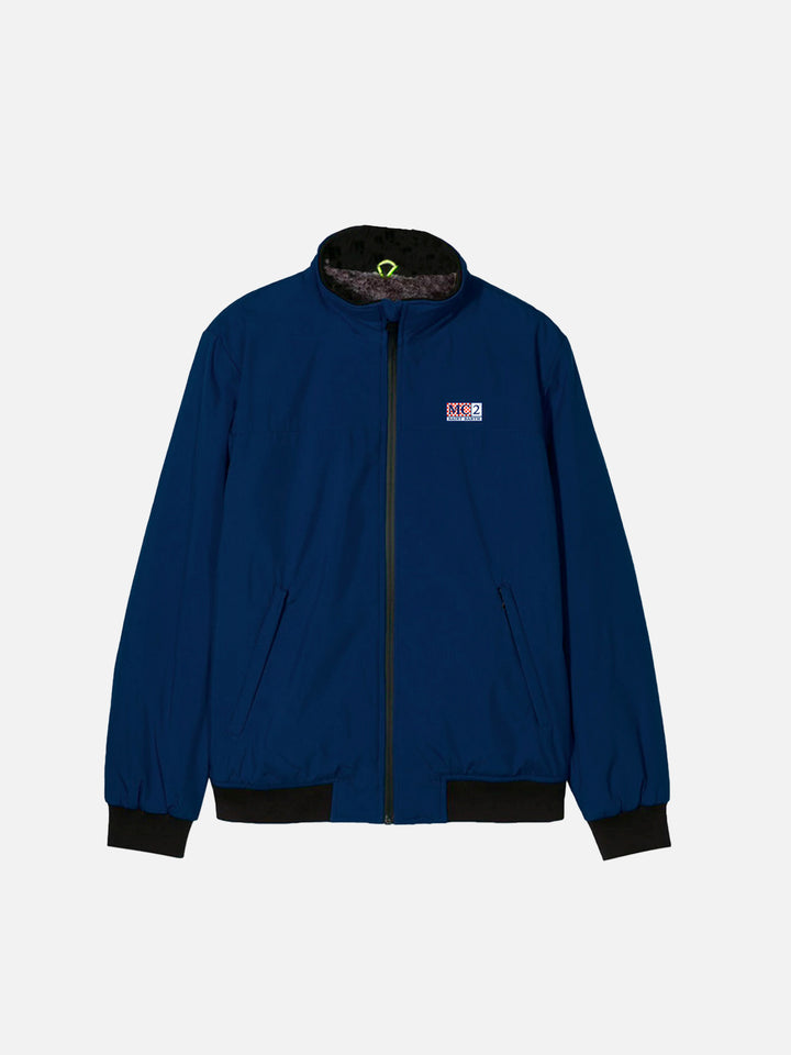 Boy blue bomber jacket Country Jr with furry lining - MC2 Saint Barth