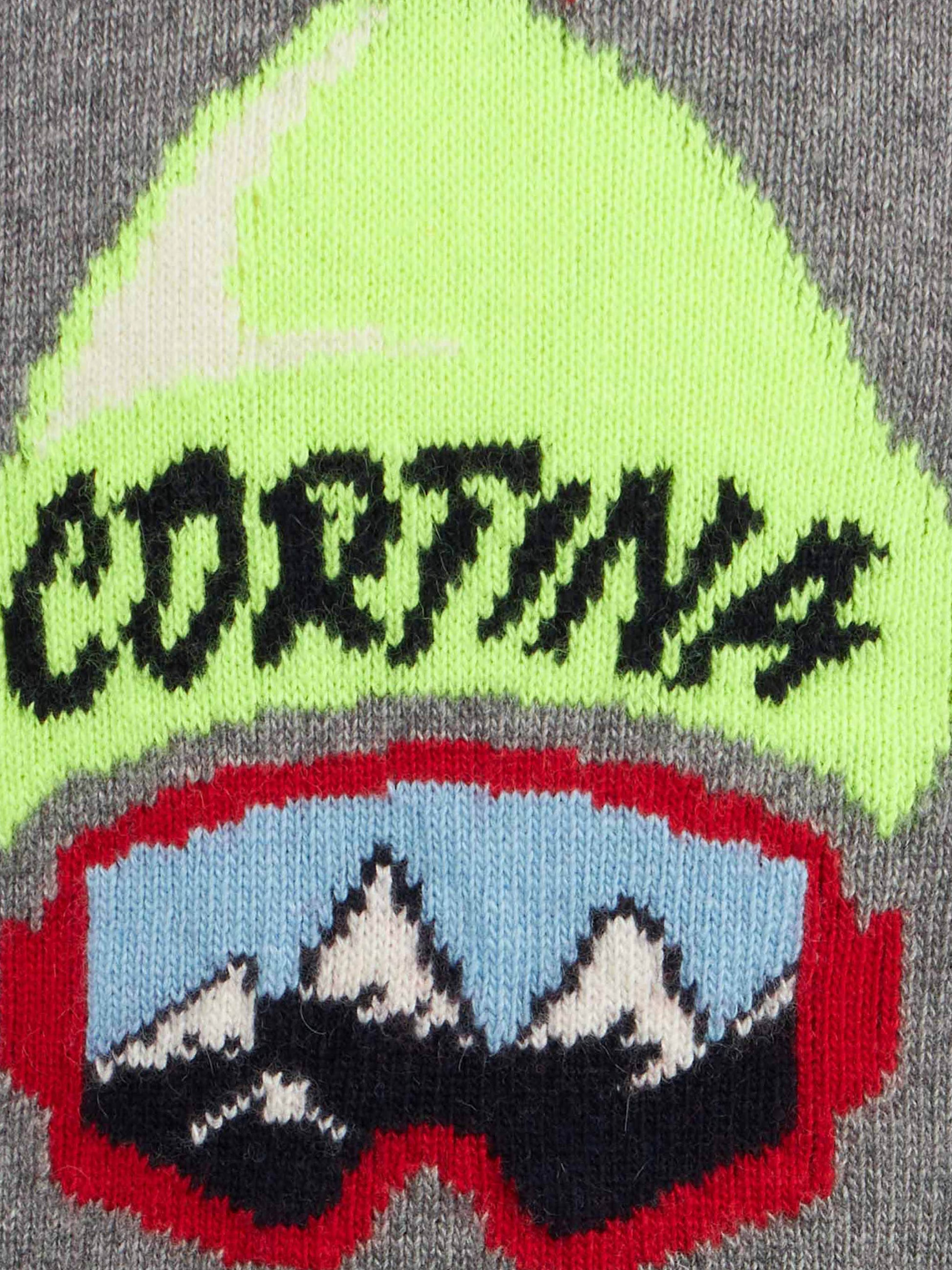 Boy crewneck sweater with Cortina hat print - MC2 Saint Barth