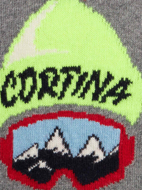 Boy crewneck sweater with Cortina hat print - MC2 Saint Barth