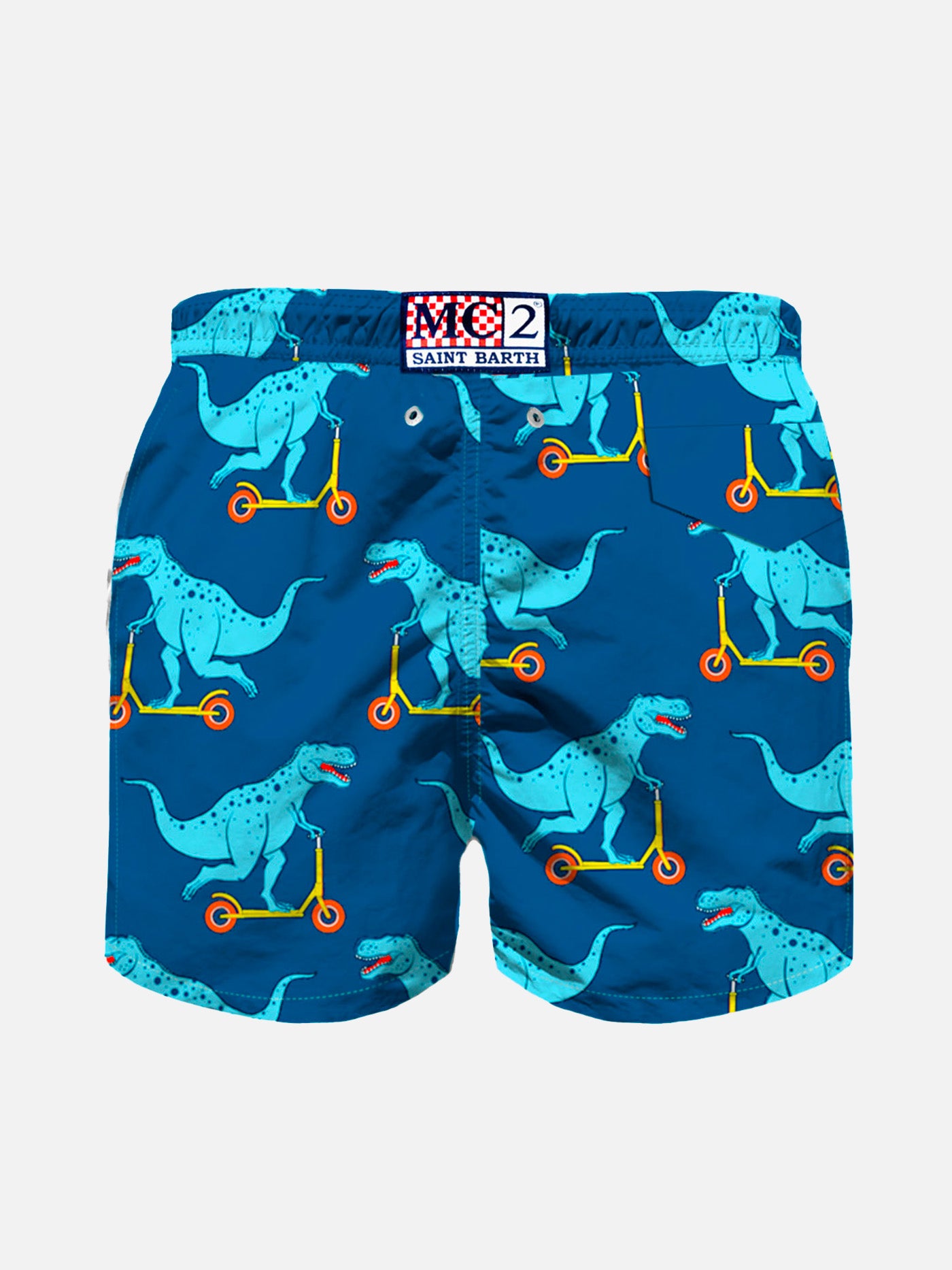 Dino scooter print boy's light swimshorts - MC2 Saint Barth