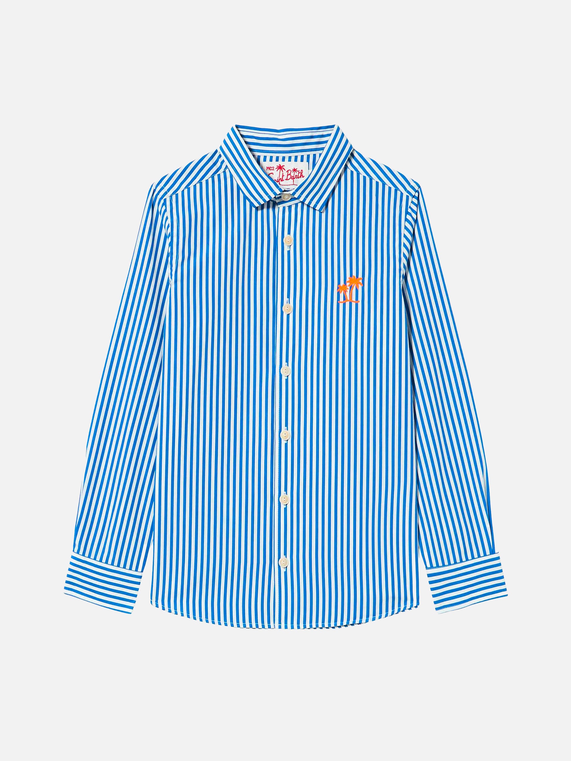 Striped cotton kid shirt Agnes - MC2 Saint Barth