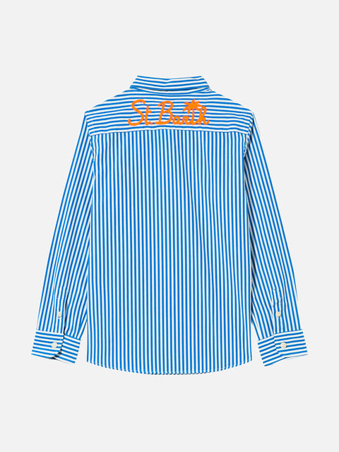 Striped cotton kid shirt Agnes - MC2 Saint Barth