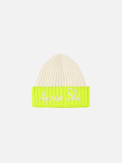 Boy knit beanie with Apres Ski embroidery - MC2 Saint Barth