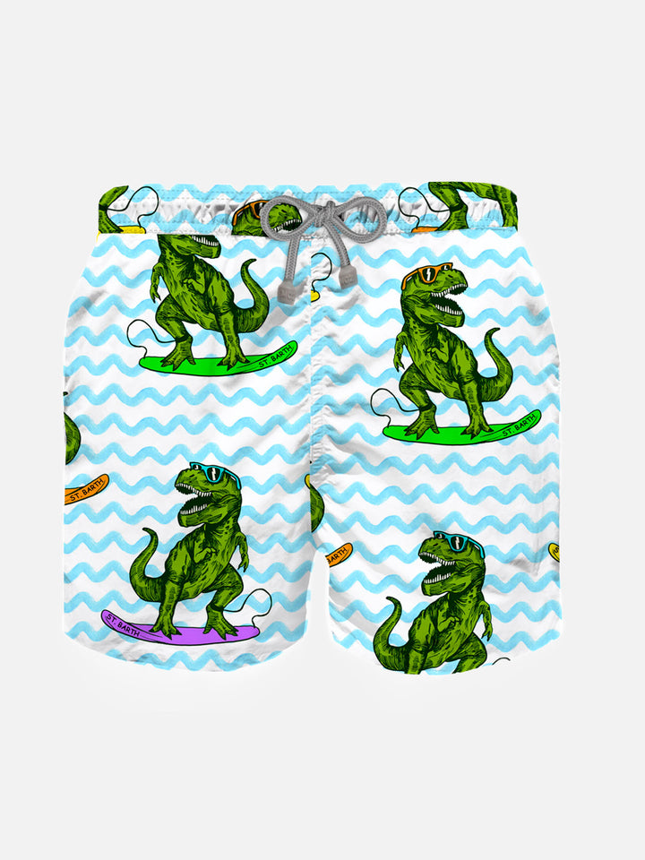 Boy classic swim shorts with dinosaur print - MC2 Saint Barth