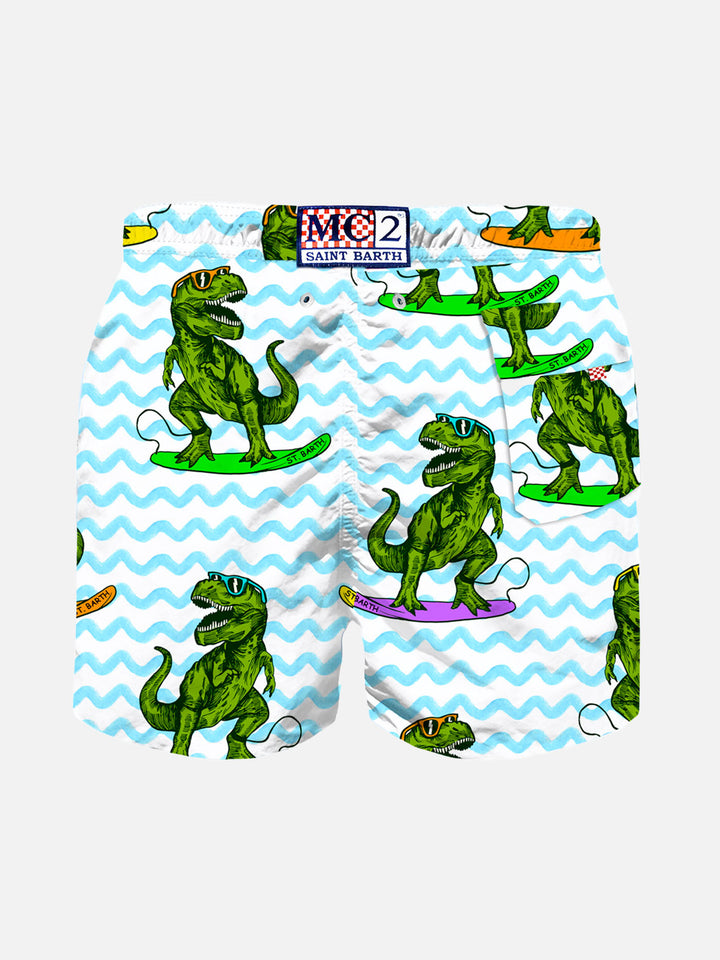Boy classic swim shorts with dinosaur print - MC2 Saint Barth
