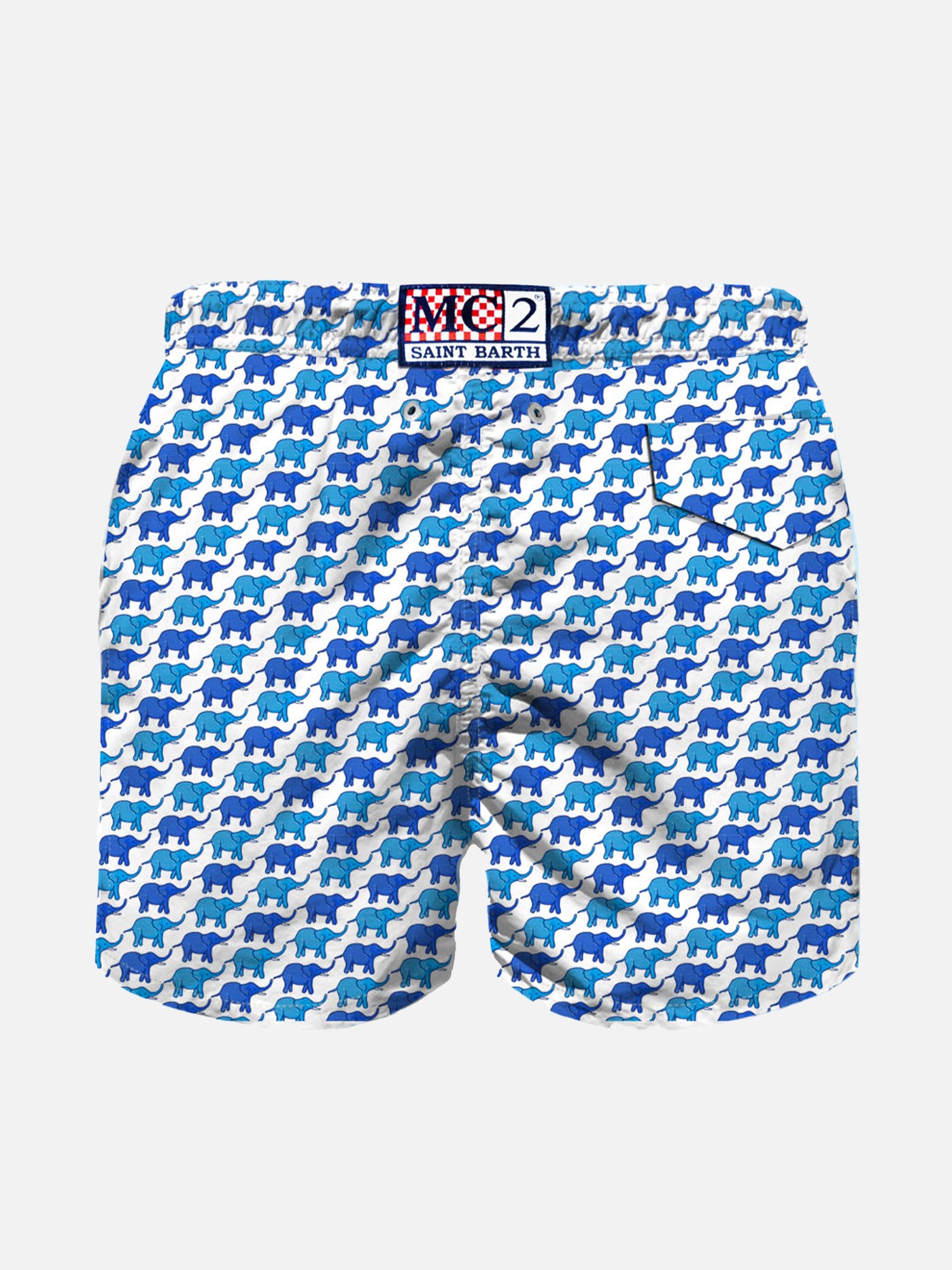 Boy light fabric swim shorts with elephant print - MC2 Saint Barth
