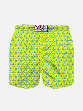 Jelly fish print boy light fabric swim shorts - MC2 Saint Barth