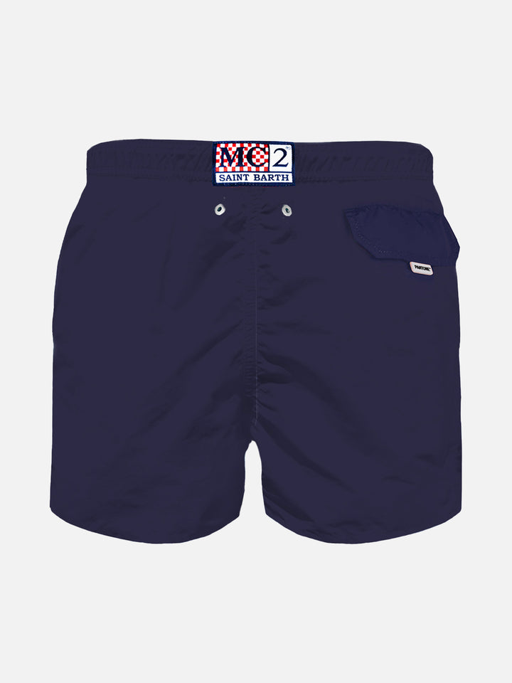 Boy blue navy light fabric swim shorts | Pantone® Special Edition - MC2 Saint Barth