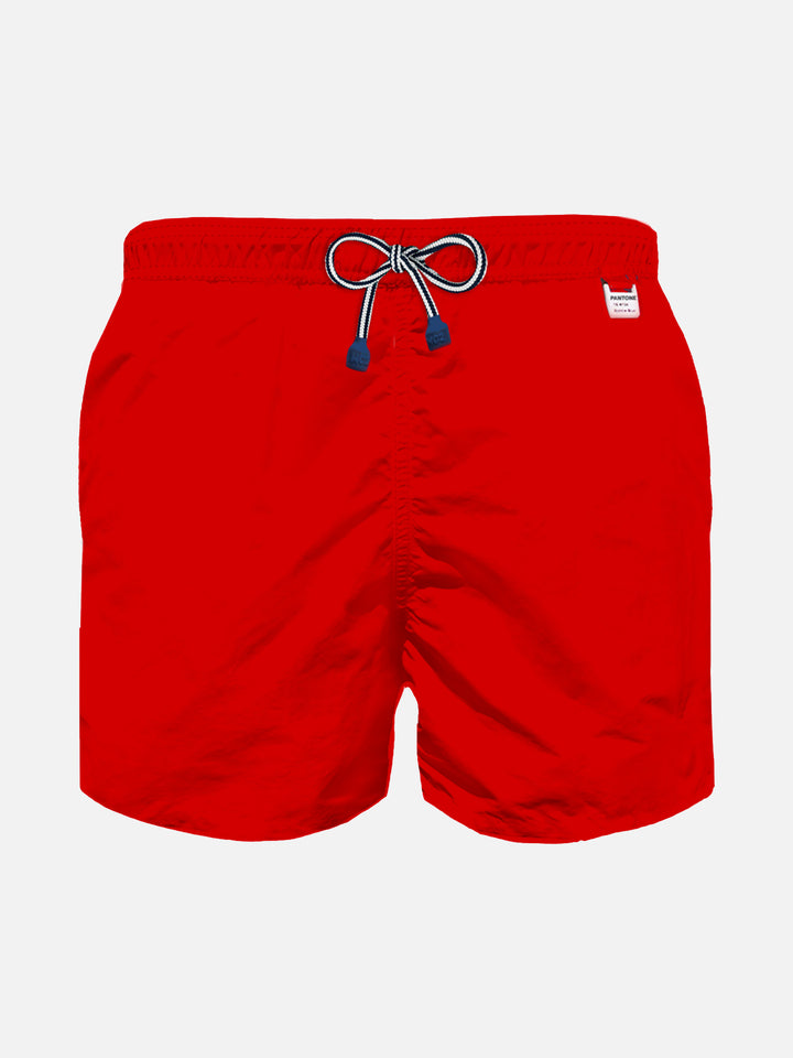 Boy red swim shorts | PANTONE® SPECIAL EDITION - MC2 Saint Barth