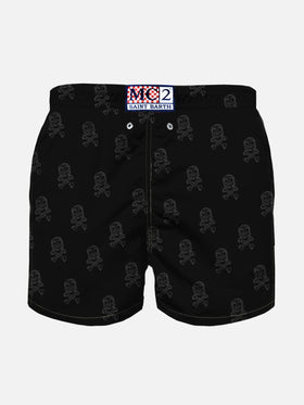 Boy swim shorts with Crypto duck print | CRYPTO PUPPETS® SPECIAL EDITION - MC2 Saint Barth