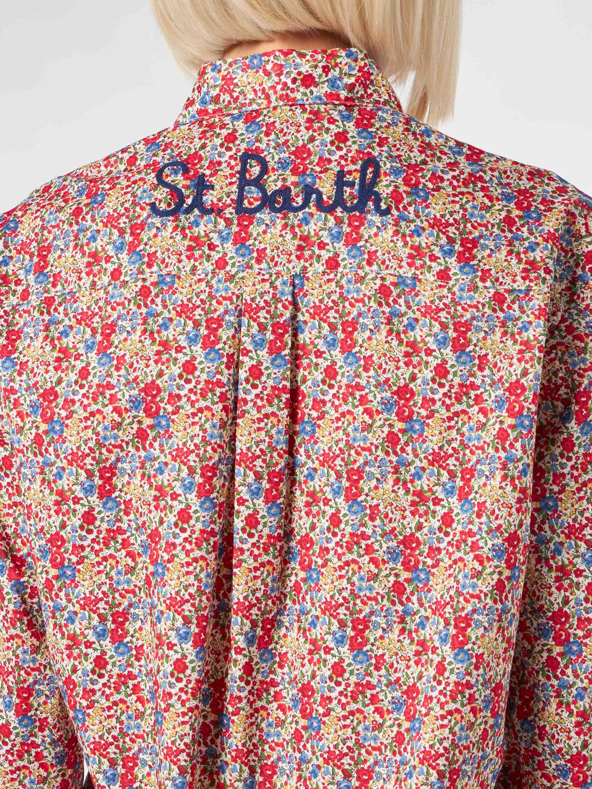 Woman Brigitte cotton shirt with flower print | Made with Liberty fabric - MC2 Saint Barth
