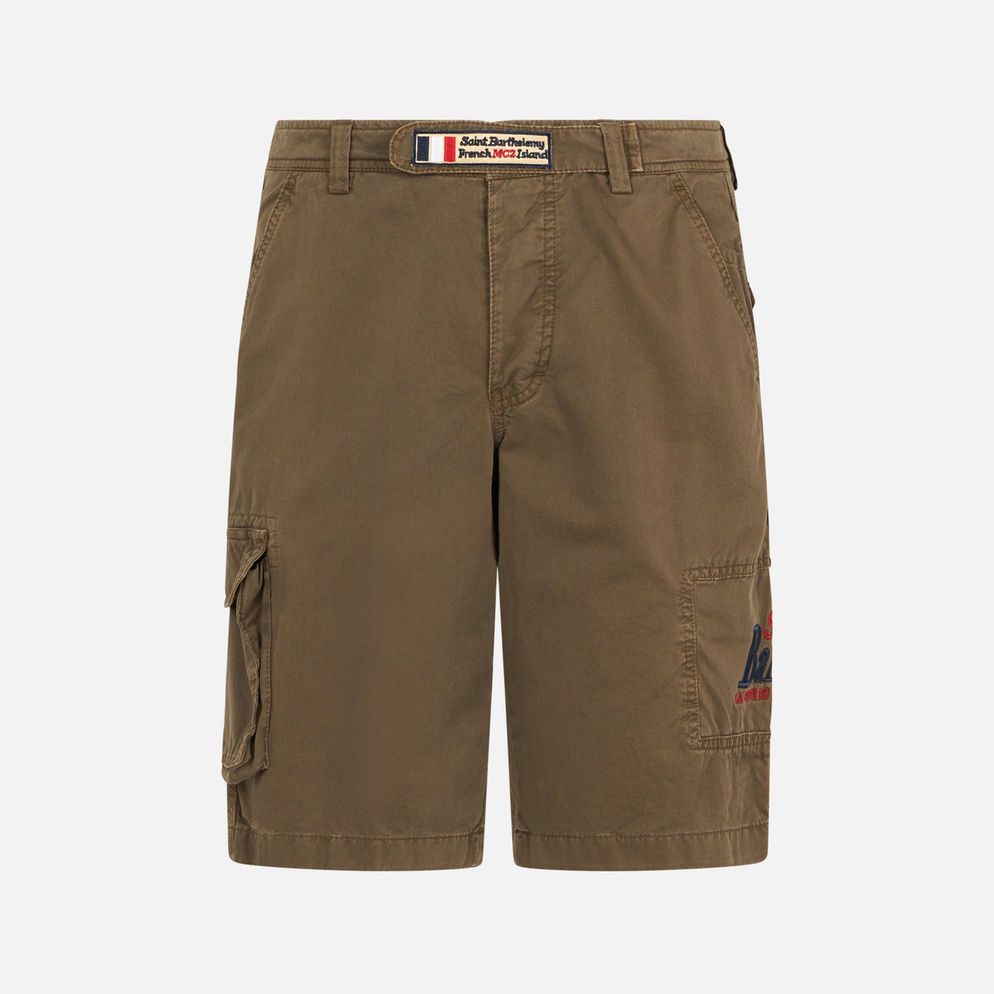 Man brown cargo bermuda with pockets - MC2 Saint Barth
