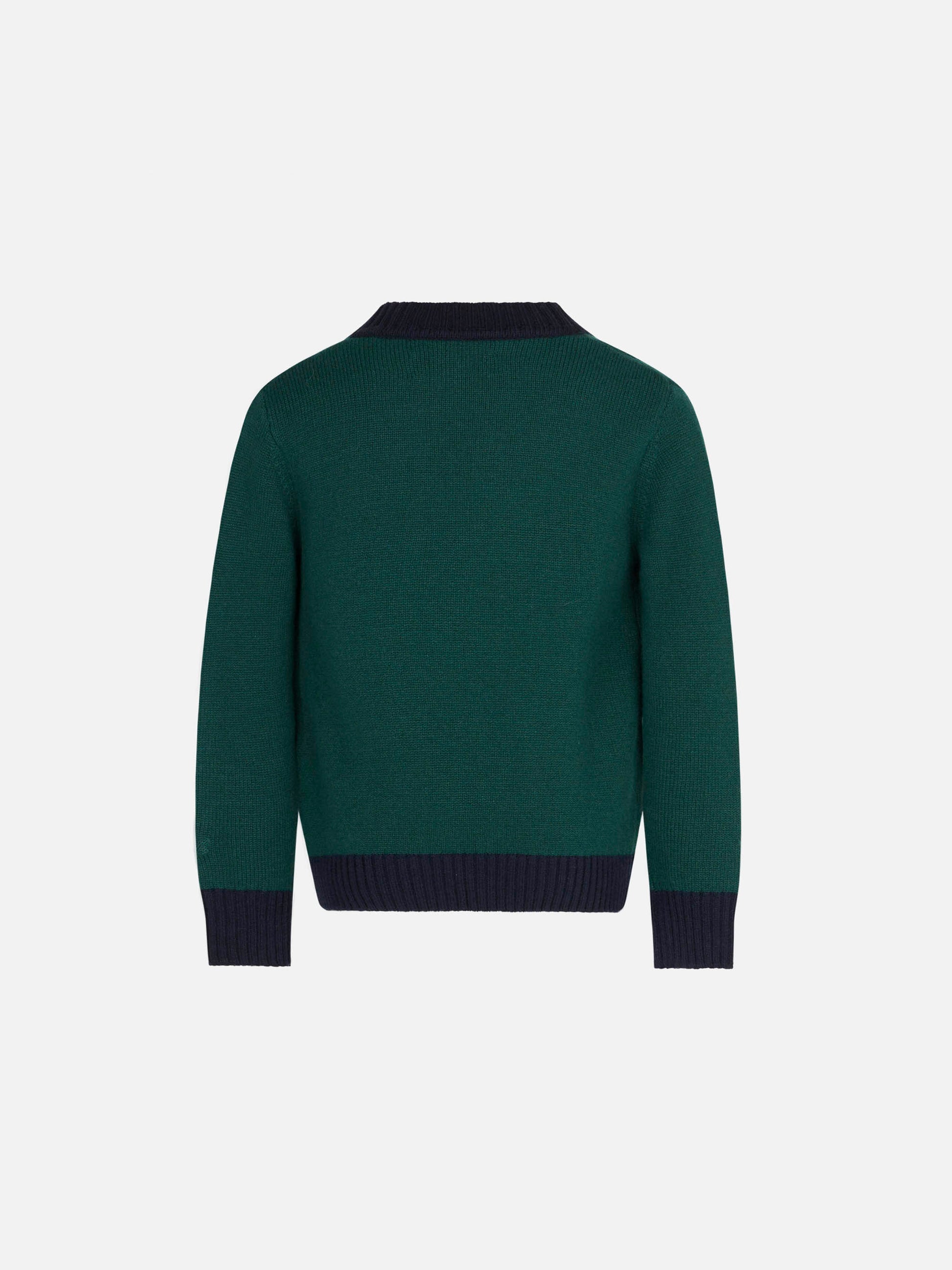 Knitted cardigan with patch and St. Barth College embroidery - MC2 Saint Barth