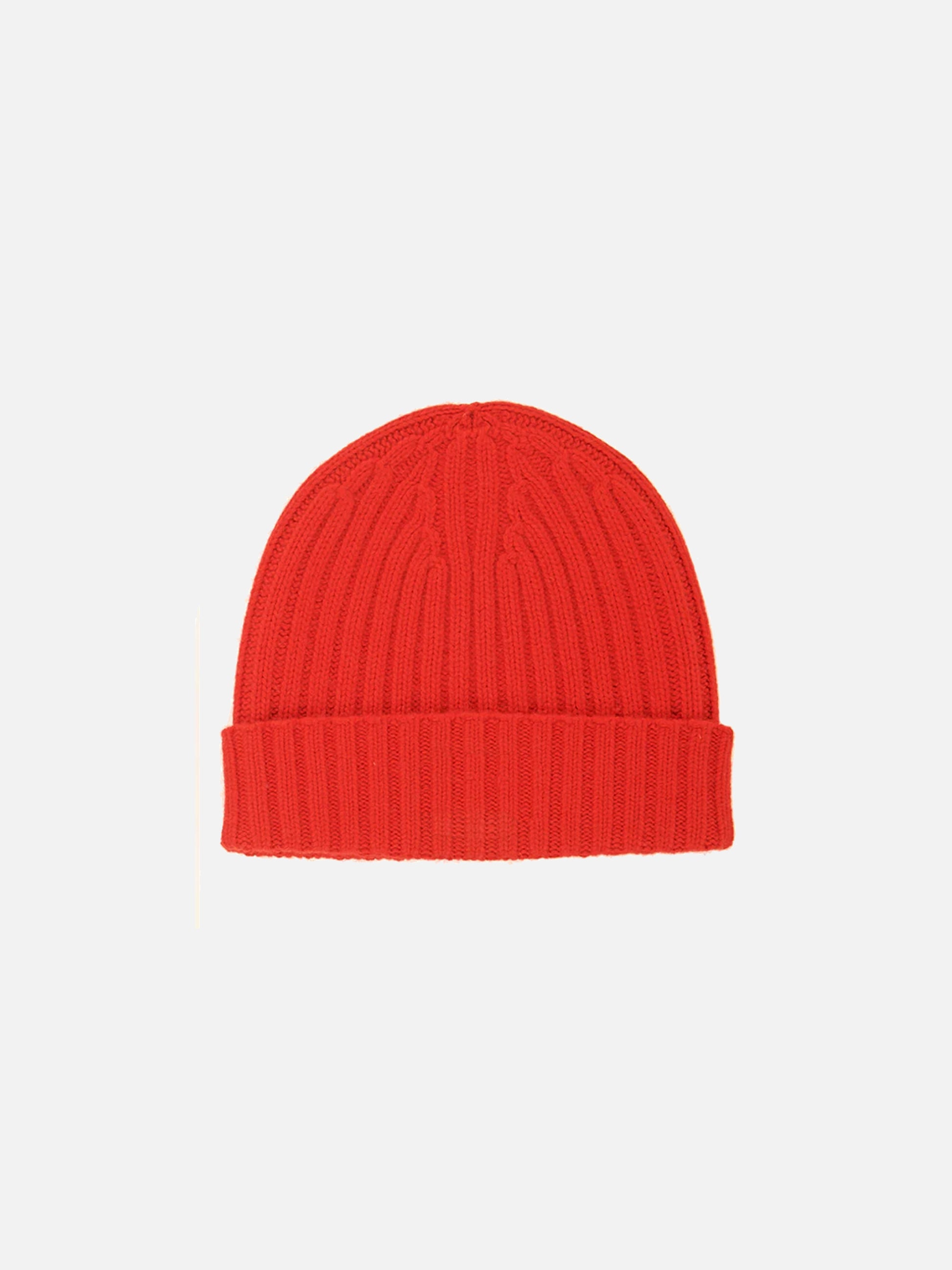 Cashmere blend red hat with check patch - MC2 Saint Barth