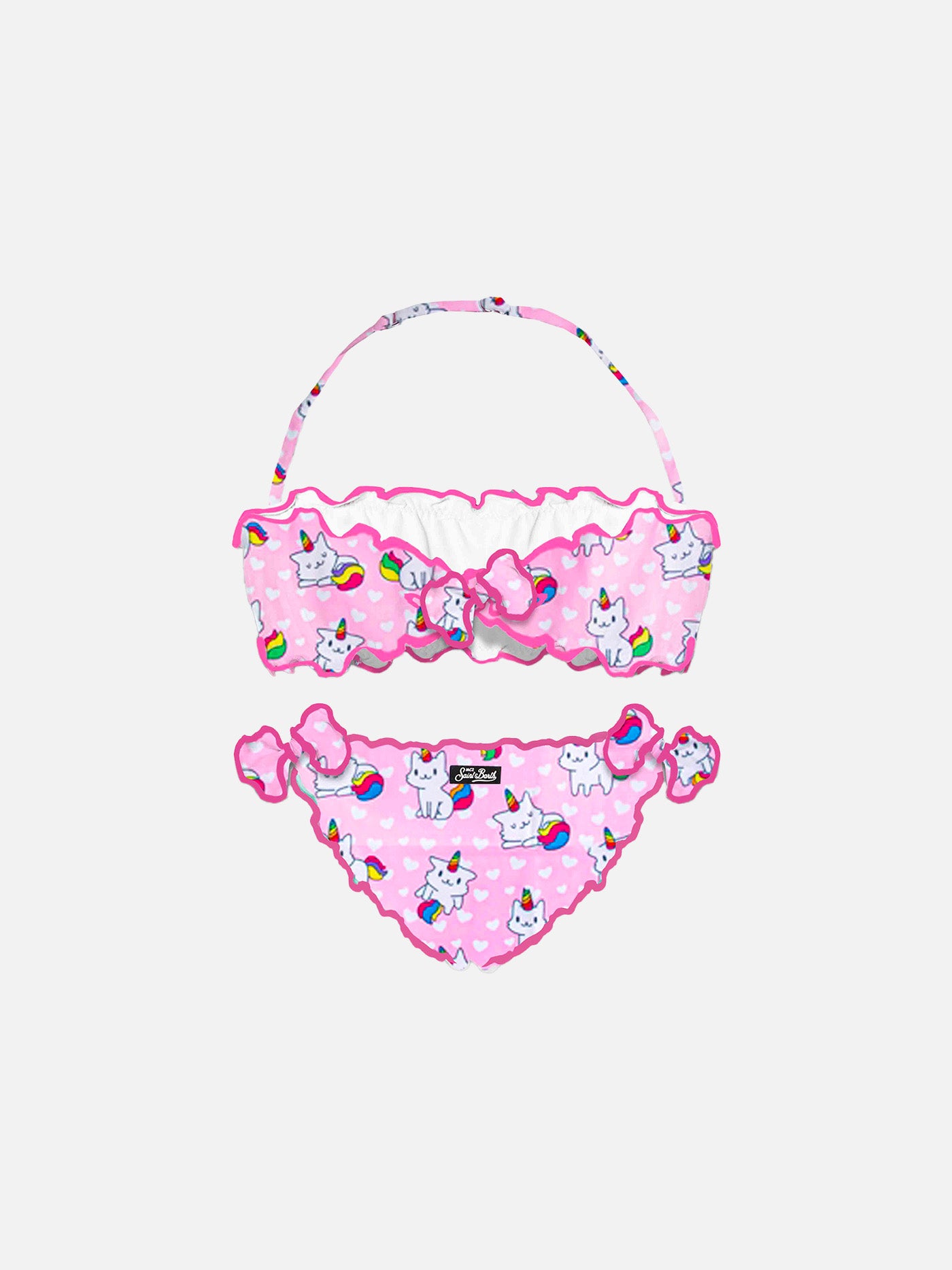 Girl bandeau bikini with cat print - MC2 Saint Barth