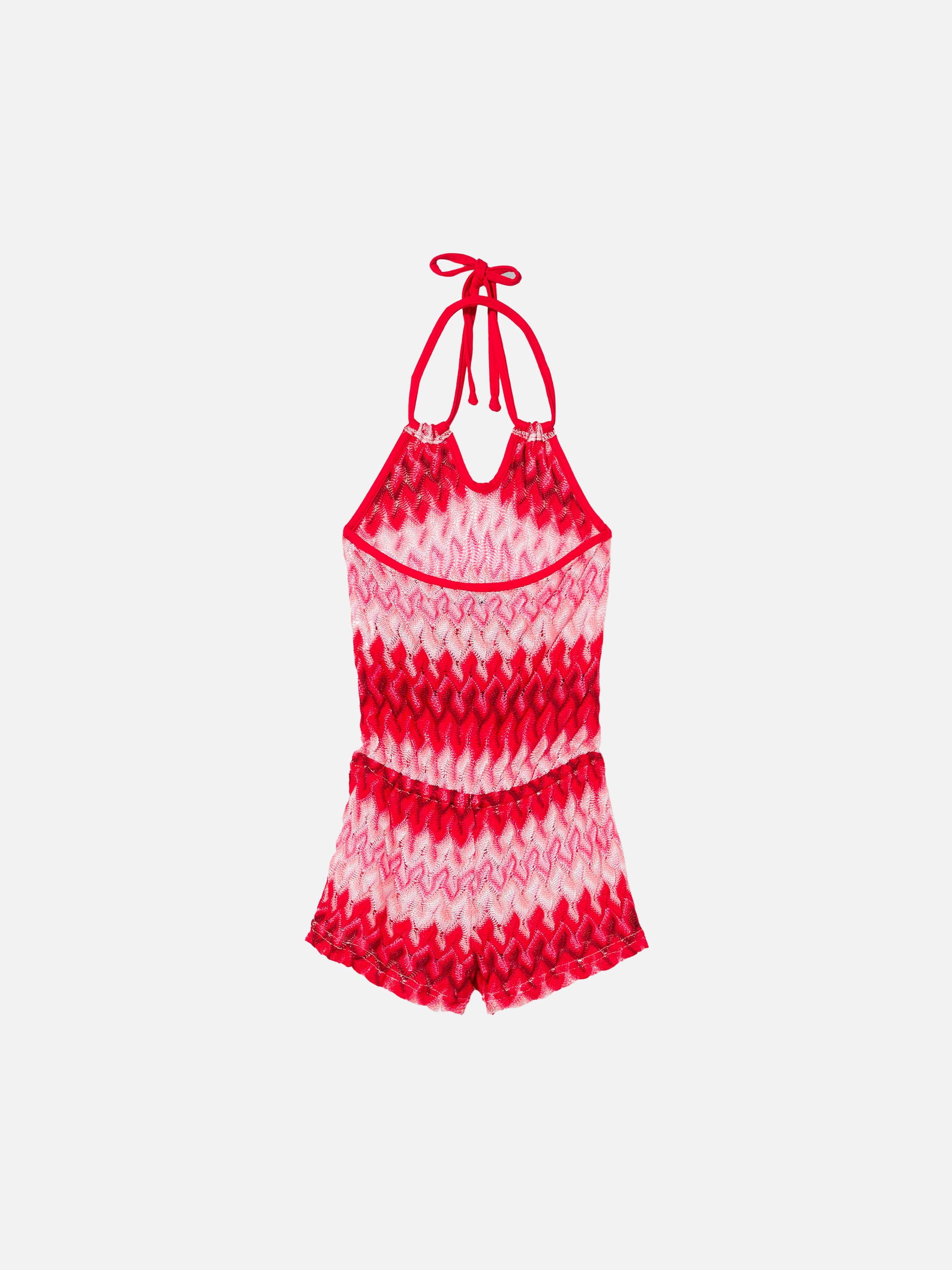 Girl knit dress chevron pattern - MC2 Saint Barth