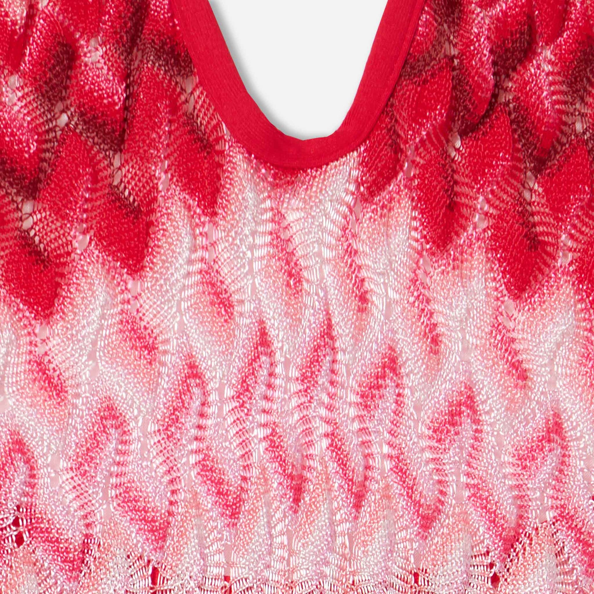 Girl knit dress chevron pattern - MC2 Saint Barth