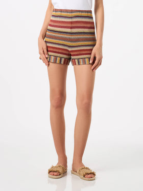 Navajo style knitted shorts - MC2 Saint Barth