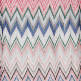 Pink chevron pattern girl knit dress - MC2 Saint Barth