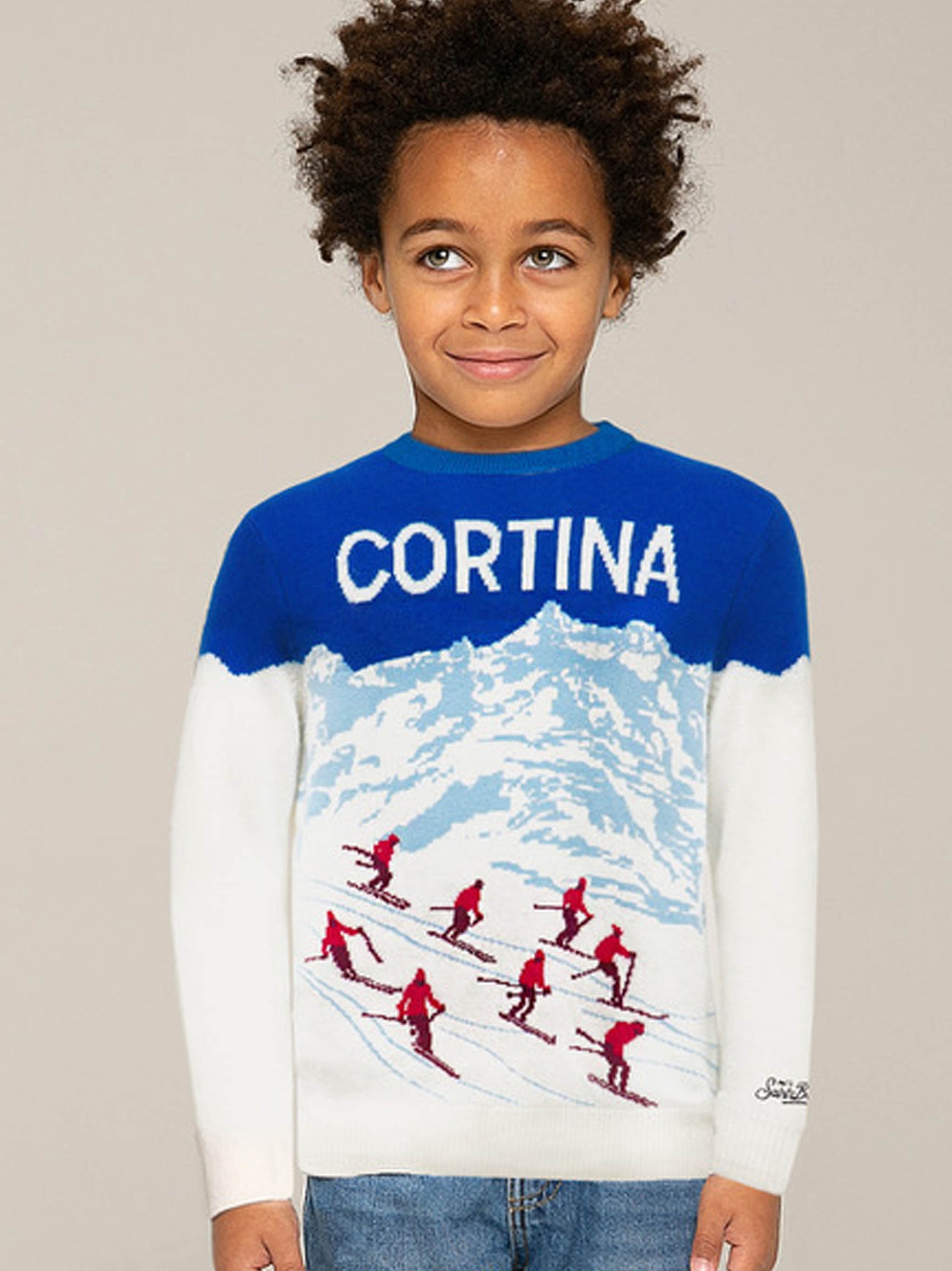 Boy sweater with Cortina jacquard - MC2 Saint Barth