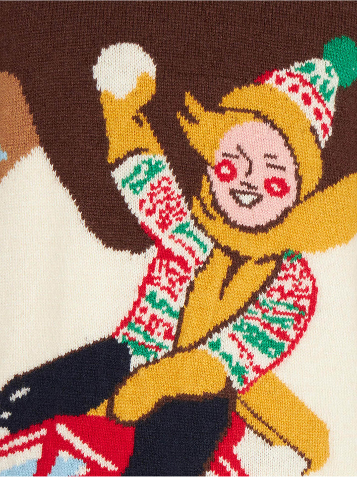 Boy sweater with Cortina postcard print - MC2 Saint Barth