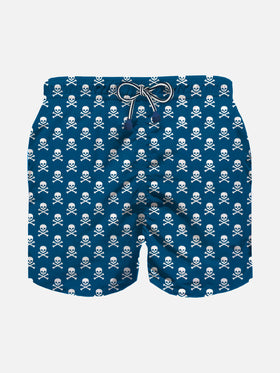 Pirates print light fabric boy swim shorts - MC2 Saint Barth