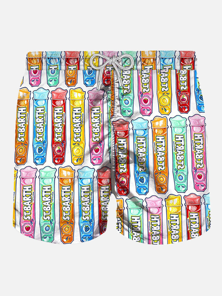 Mid-length swim shorts popsicles print - MC2 Saint Barth