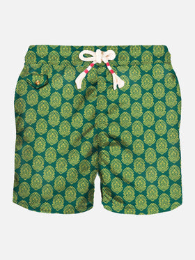 Light fabric man swim shorts Indian print - MC2 Saint Barth