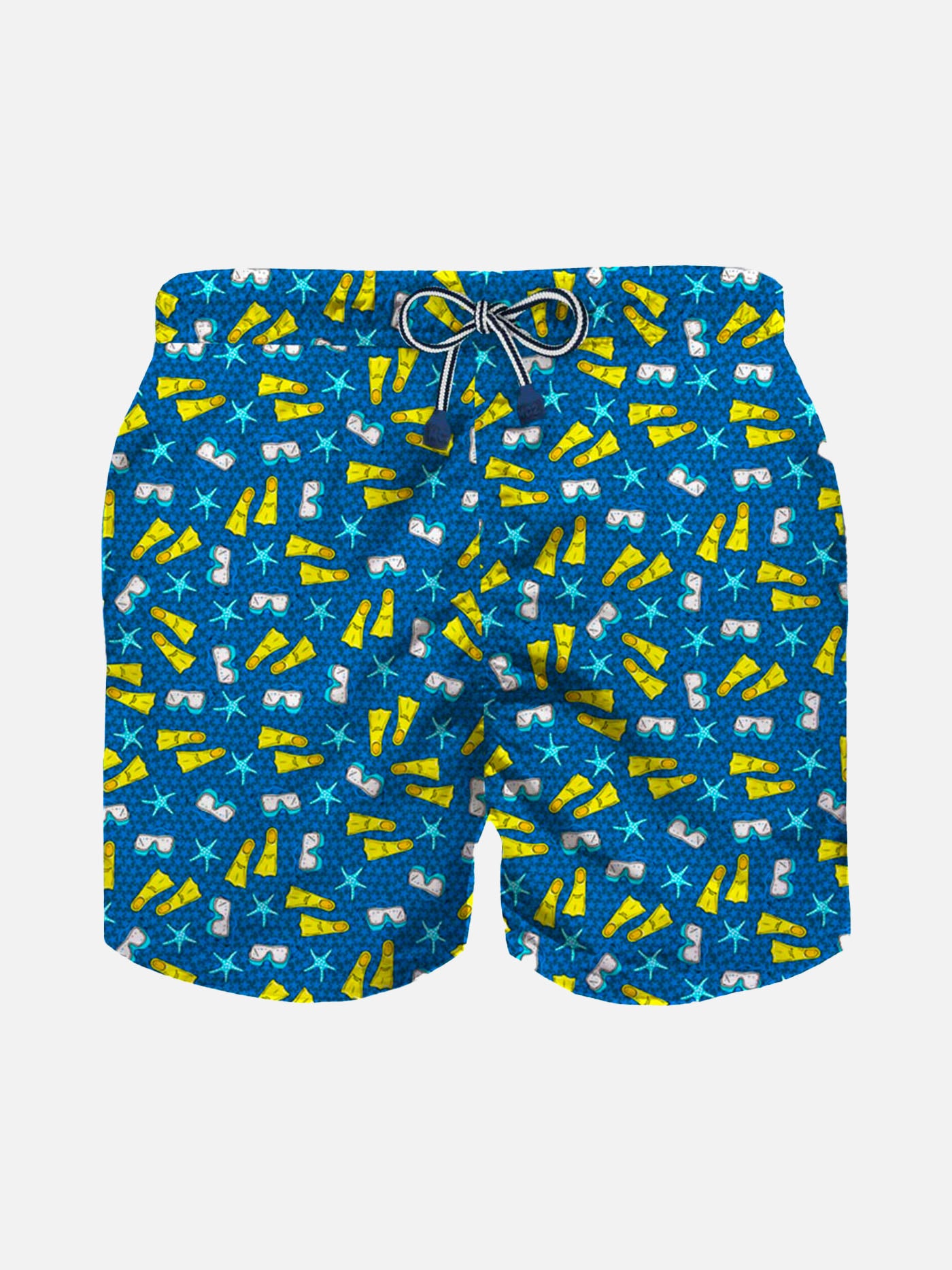 Snorkeling print light fabric boy swim shorts - MC2 Saint Barth