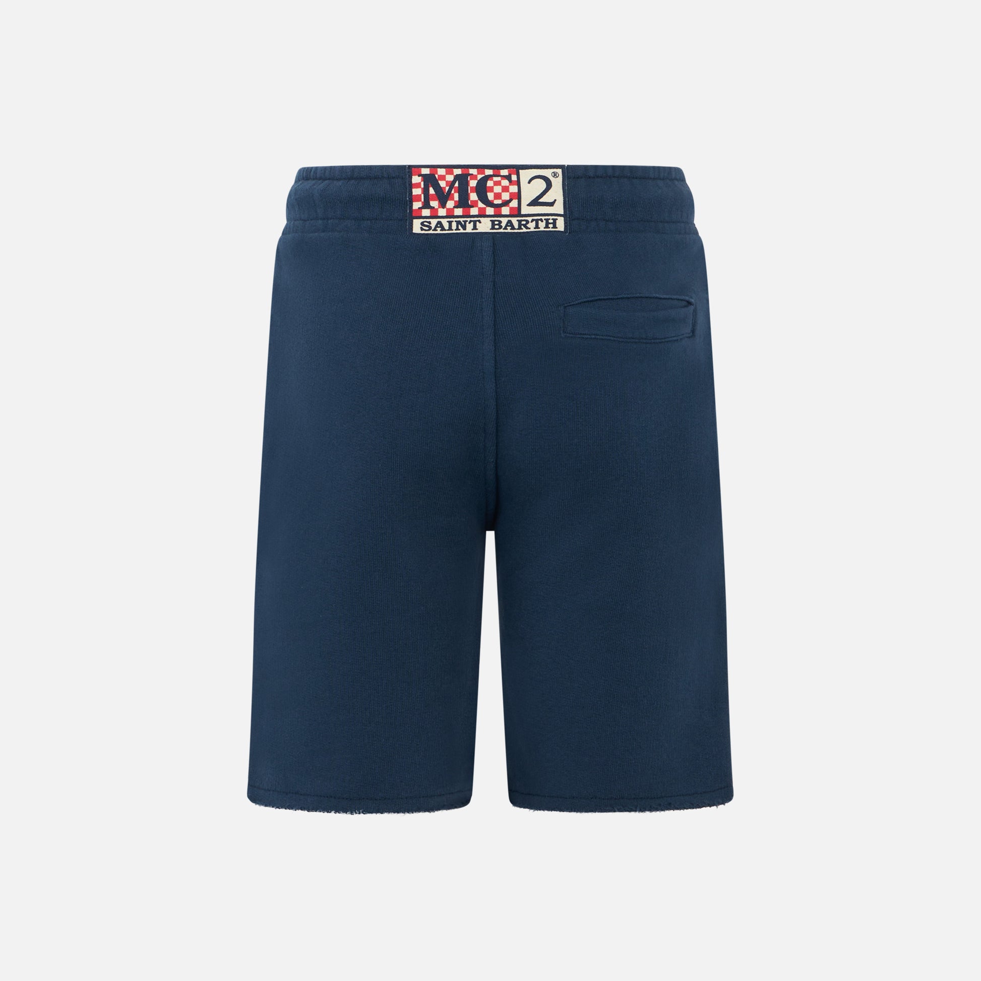Boy cotton navy blue bermuda - MC2 Saint Barth