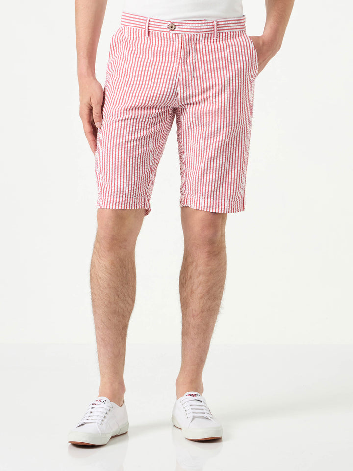 Red Stripe Bermuda Short - MC2 Saint Barth